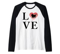 Dog Breed Maltipoo Word Love Typography Retro Raglan Baseball Tee