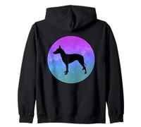 Dog Breed Manchester Terrier Dog Silhouette Space Galaxy Zip Hoodie
