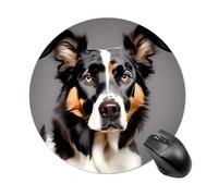 Dog Breed Mouse Pad Round Laptop Mouse Mat Cute Computer Mousepad Keyboard Pad Non-Slip Desk Pads for Gaming Office Work Home