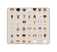Dog Breed Non-Slip Rubber Base Mouse Pad with Lock Edge, Large Extended Desk Mat for Enhanced Game Work