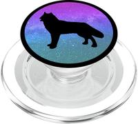 Dog Breed Northern Inuit Dog Dog Silhouette Space Galaxy PopSockets PopGrip for MagSafe