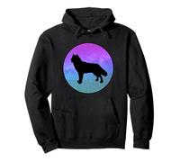 Dog Breed Northern Inuit Dog Dog Silhouette Space Galaxy Pullover Hoodie