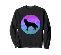 Dog Breed Northern Inuit Dog Dog Silhouette Space Galaxy Sweatshirt