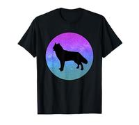 Dog Breed Northern Inuit Dog Dog Silhouette Space Galaxy T-Shirt