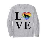 Dog Breed Northern Inuit Word Love Typography Retro Long Sleeve T-Shirt