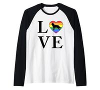 Dog Breed Northern Inuit Word Love Typography Retro Raglan Baseball Tee