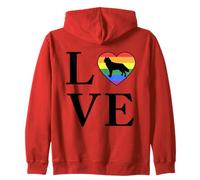 Dog Breed Northern Inuit Word Love Typography Retro Zip Hoodie