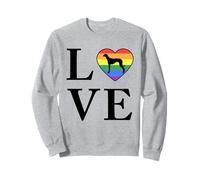 Dog Breed Old Croatian Sighthound Word Love Typography Retro Sweatshirt