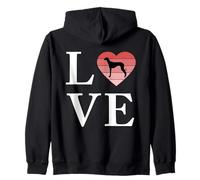 Dog Breed Old Croatian Sighthound Word Love Typography Retro Zip Hoodie