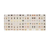 Dog Breed Oversized Desk Pad, Thick Base Mat, Ergonomic Comfort Pad for Precision Mouse Control