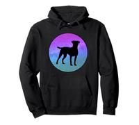 Dog Breed Patterdale Terrier Dog Silhouette Space Galaxy Pullover Hoodie