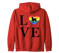 Dog Breed Patterdale Terrier Word Love Typography Retro Zip Hoodie