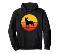 Dog Breed Portuguese Podengo Dog Silhouette Retro Vintage Pullover Hoodie