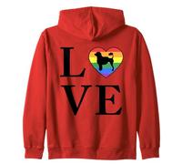 Dog Breed Portuguese Water Word Love Typography Retro Zip Hoodie
