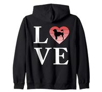 Dog Breed Portuguese Water Word Love Typography Retro Zip Hoodie