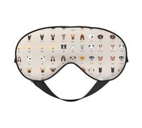Dog Breed Printing Rest Sleep Eye Mask, Soft Eye Mask for Home & Camping, Blocks Light, Comfortable for Most Users