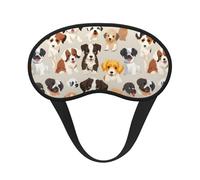 Dog Breed Sleep Mask 100% Light Blocking Eye Mask for Sleeping, Sleep Mask for Unisex for Travel/Nap
