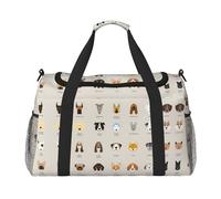 Dog Breed Travel Duffel Bag Weekend Bag Weekender Overnight Carry On Hand Bag Workout Sport Hospital