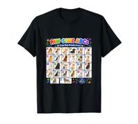 Dog Breeds Alphabet A to Z Colorful Canine Chart Value Graphic T-Shirt