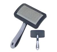 Dog Brush - 12x16.4cm Cat Grooming Brush, Safe and Comfortable | ABS Self Cleaning Pet Hair Comb with Tools Crafted, Self Cleaning Slicker for Long, Short Haired Cat, Puppy, Shedding, Massage, Clean