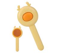 Dog Brush | 2-in-1 Comb with Release Button for Animals, Massage Comb for Kittens | For Home, Salon and Veterinary Shower