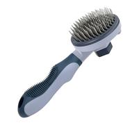 Dog Brush - 20.2x7.5x5.8cm Stainless Steel + ABS Rubber Grooming Tool | Pet Comb for Dogs andCats, Gentle Undercoat Removal, Detangling, andGrooming for Long andShort Hair Pets