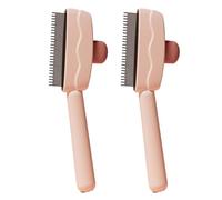 Dog Brush, Anti Dead Brush, Self Cleaning Dog Comb, Cat Hair Brush, Cat Hair Brush, Flea Comb, Straightening Brush (Pink Girly)