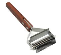 Dog Brush Cat 2 Sided Pet Grooming Tool for Shedding Removes Loose Undercoat Tangled Hair Dander Dirt Fleas