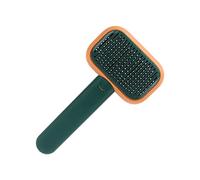 Dog Brush, Cat Brushes For Indoor Cats Dogs Grooming Brush Tool Mats Tangled Hair Slicker Massage Self Cleaning For Pets with Long or Short Hair (Orange Green)