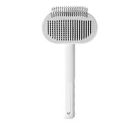 Dog Brush Comfort Grip Self-Cleaning Undercoat Rake | Dog Hair Brush Cat Comb for Long Short Thick Thin Kitten Puppy Medium Large Removal Dematting Bathing
