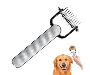 Dog Brush for Dogs, Undercoat Brush, Double Sided Cat Grooming Brush, Anti-Tangle Cactus Design Tool for Pets Hedgehog Haired Dogs