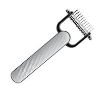 Dog Brush for Fur Changing - 3.17 oz Lightweight Tool, Double-Headed Rake in Design, Undercoat Removal Equipment, Pet Hair Management, Knot Detangling, Thinning of the Fur