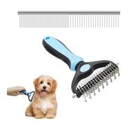 Dog Brush for Grooming, Dematting Comb for Cats Dogs Double Sided Dog Deshedding Brush Pet Grooming Rake Flea Comb Set Cat Matted Fur Remover for Small, Medium & Large Dogs