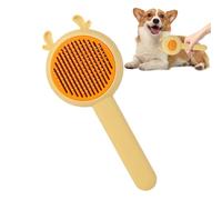 Dog Brush for Hair Loss - 2-in-1 Cleaning Comb with Release Button for Animals - Detangling Comb for Bathroom, Shower, Living Room, Indoor and Outdoor