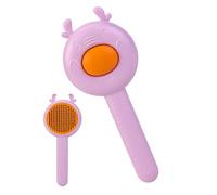 Dog Brush for Shedding 2-in-1 Pet Massage Comb with Release Button