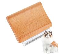 Dog Brush for Short-Haired Dogs - Wooden Handle Pet Grooming Rake,Dematting Undercoat Rake for Dogs, Cats Wide Dog Grooming Brush, Dog Brush for Shedding, Cat Brush, Reduce Shedding