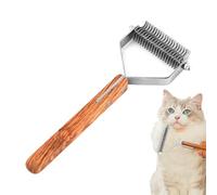 Dog Brush Rake for Dogs, Double-Sided Detangling Tool for Pet - Dog Grooming Rake - for Grooming, Bathing and Care at Home, Dog and Cat Hair Loss