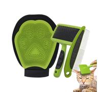 Dog Brush Set | Detangling Comb | Brush for Dogs | For Use In The Shower For Cleaning When Bathing Puppies And Cats As Well As For Detangling And Removing Knots