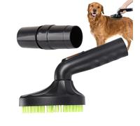 Dog Brush Vacuum Attachment - Grooming Tool with Replacement Head, Pet Hair Shedding Cleaner, Pressure Regulating Comb for Long Haired Dogs Cats | Compatible with Most Vacuum Cleaners