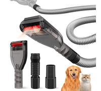 Dog Brush Vacuum Attachment Intended for Shark Navigator Lift Away NV360 Rotator NV501 Rocket HV301 Miele Shop Vac More 1 1/4" Vacuums, Pet Hair Groom Tool Extension Hose (Universal&Shark)