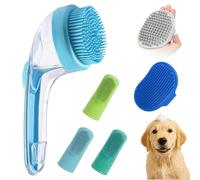 Dog Brushes For Grooming Soft Silicone Bristle, Non-Slip, Portable Massager