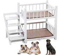 Dog Bunk Bed with Removable Stairs for Comfort and Space Saving, Ideal for Small to Large Pets