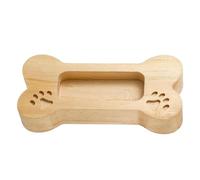 Dog Business Card Holder, Dog Bone Business Card Holder, Wooden Business Card Stand, Open Card Stand Made of Carved Farmhouse Wood for the Office Counter, Dog Bone