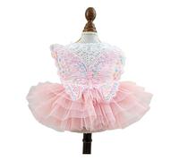 Dog Butterfly Lace Dress for Small Dog Stickers Butterfly Lace Dress Photo Shoot Tulle Skirt Pet Lace Skirt Pet Costume Dress
