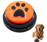 Dog Buttons for Communication Pet Training Buzzer, Voice Recording Buttons Pet Training Answer Buzzerr for Study Office Home (Orange)
