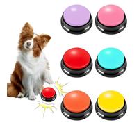 Dog Buttons Talk Training 6 Pack, Recordable Button, Dog Talking Buttons, Dog Training Buttons for Communication Pet Training Buzzer, 30 Second Record & Playback, Funny Gift for Kids Cats Puppy Pet
