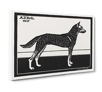 Dog By Julie De Graag Canvas Wall Art Print 24x16 Inch