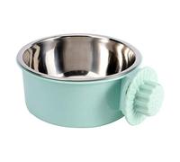 Dog Cage Bowl Heat-Resistant Pets Stainless Steel Hanging Drinking Bowl Portable Pet Water Dispenser Feeder for Dog Puppy Cat