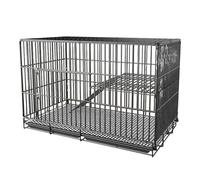 dog cage Bunny Cage, 2 Layer Rabbit Cage Indoor with Deep Pull-Out Trays And Anti-Collision Lock, No Installation Required, Small Animals House for Rabbit, Cat, Dog(L)