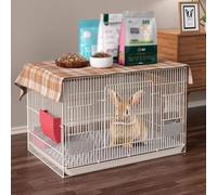 dog cage, Bunny Cage, Rabbit Cage Indoor with Deep Pull-Out Trays And Anti-Collision Lock, Easy to Assemble Small Animals House for Rabbit, Cat, Dog